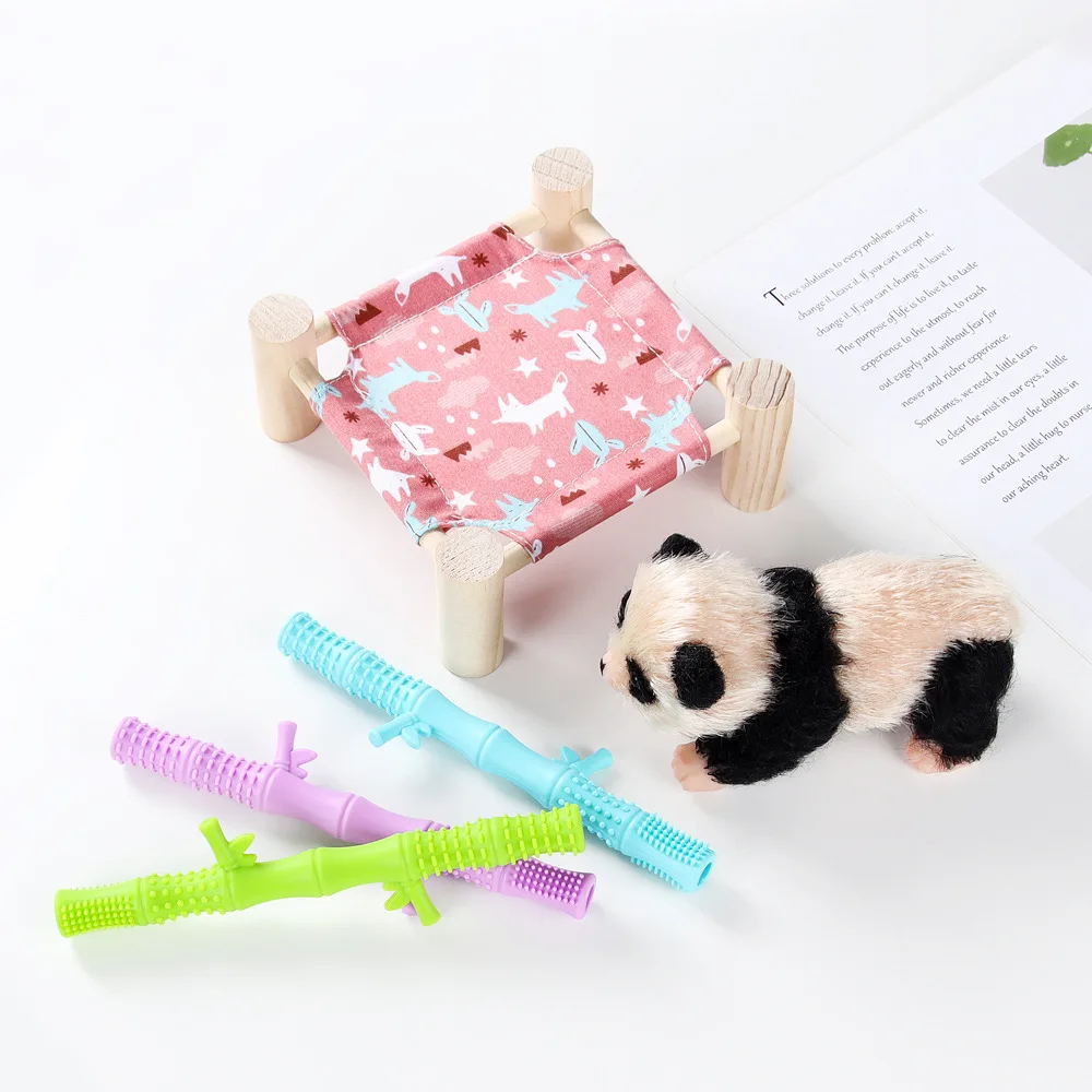 Simulation Mini Silicone Panda Baby Dolls Toy Soft Lifelike Cute Mini Reborn Panda Newborn Animal Doll Baby Interactive Toy Gift