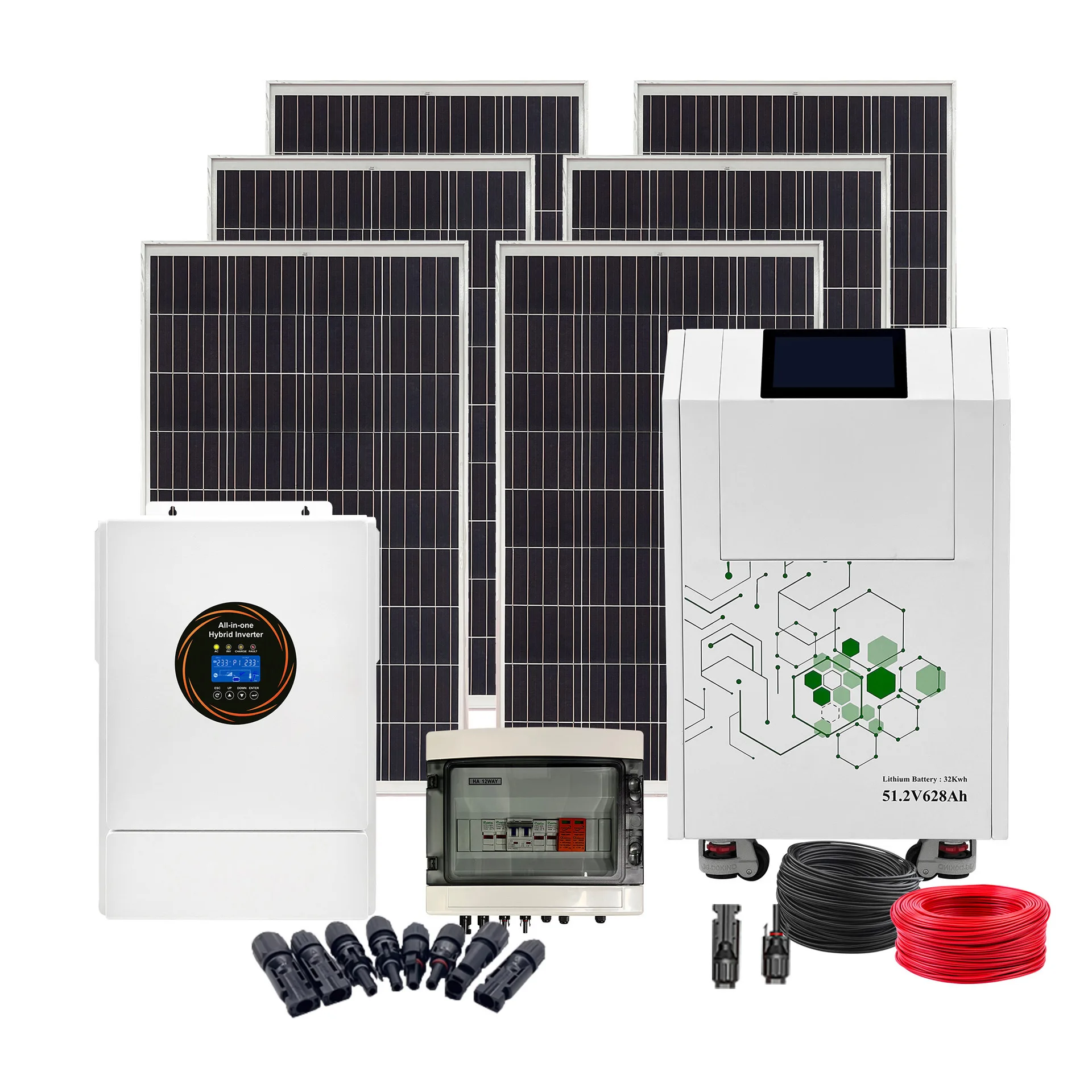 Large-capacity photovoltaic energy storage lithium battery household solar power generation system household mobile energy stora