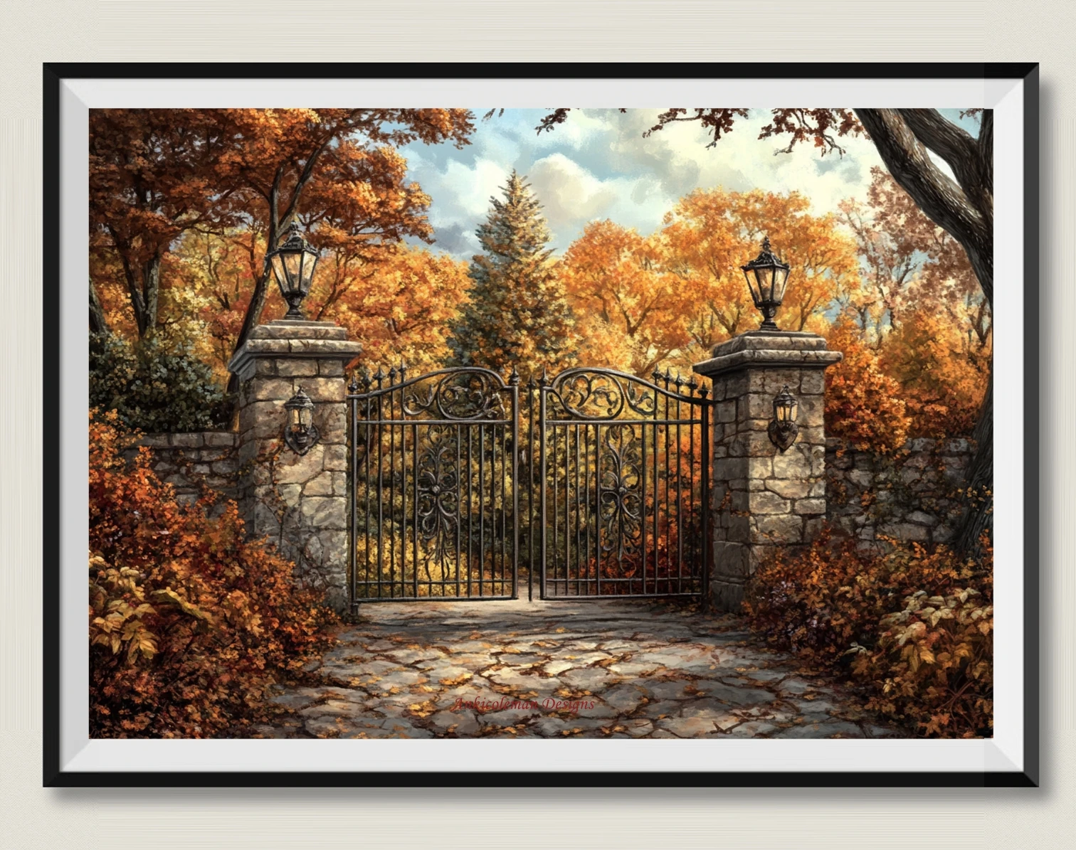 

Needlework for embroidery DIY DMC High Quality - Counted Cross Stitch Kits 14 ct Oil painting -A Walk Through Autumn’s Gate