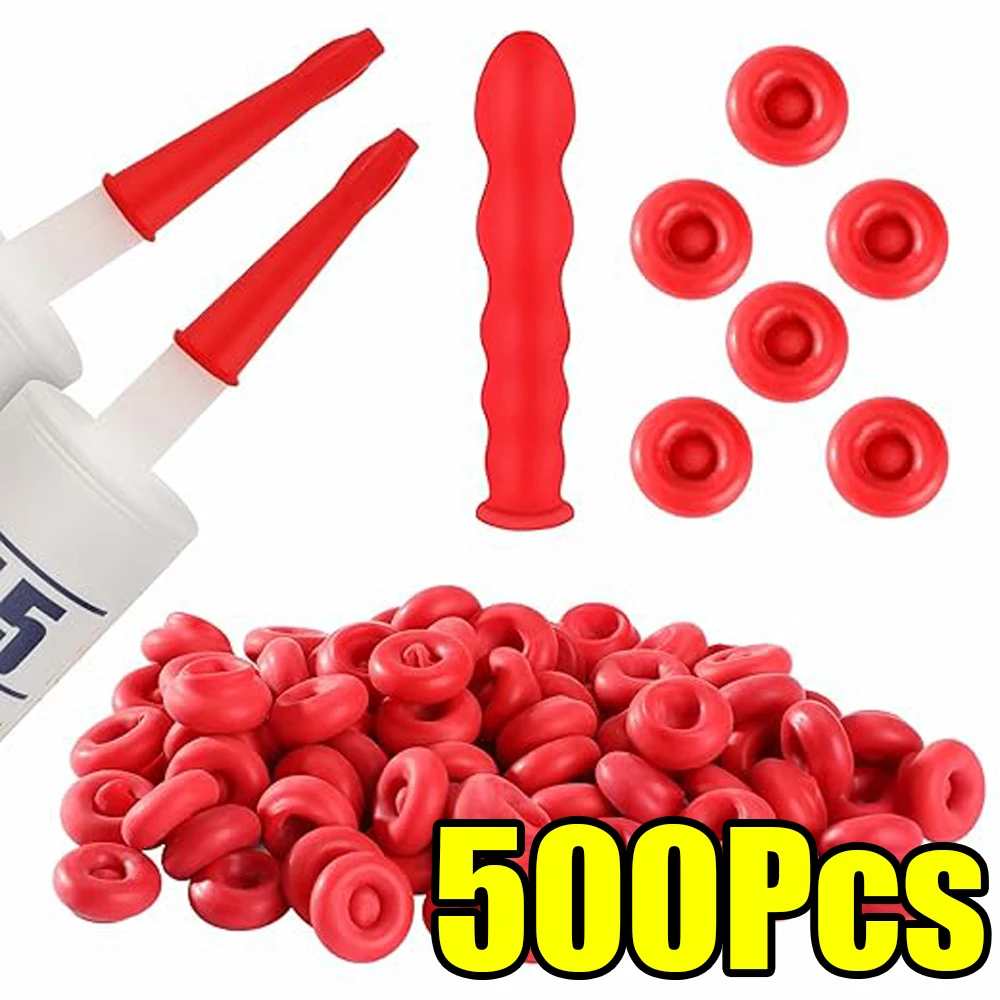 1-500 قطعة غطاء توفير السد الأحمر السد بندقية الفوهات السد السدادة السد ملحق لختم والحفاظ على أنبوب السد المفتوح