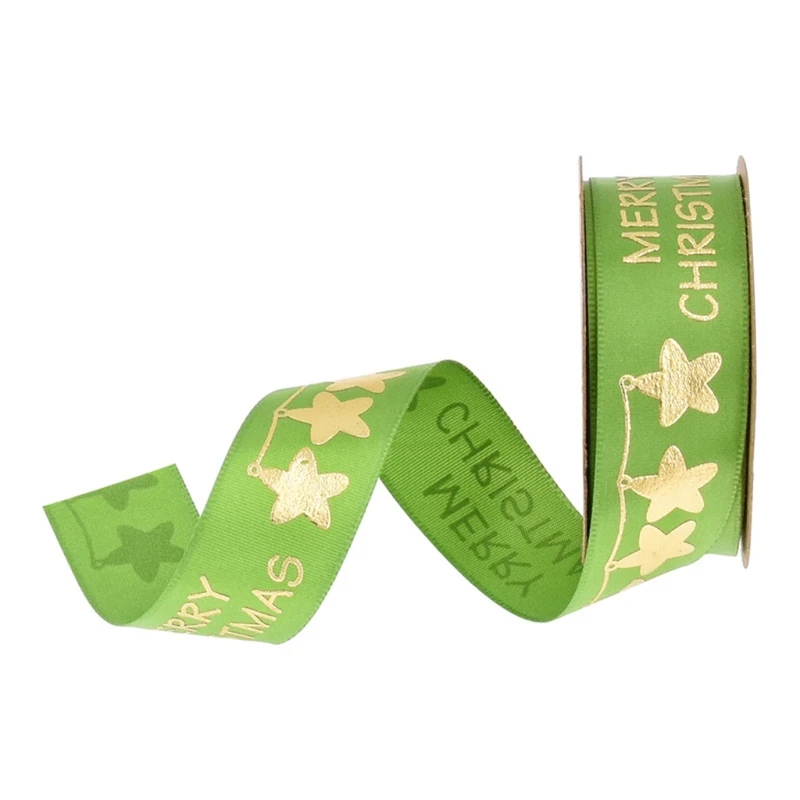 Christmas Decoration Polyester Ribbon DIY Sewing Green White Red Ribbon
