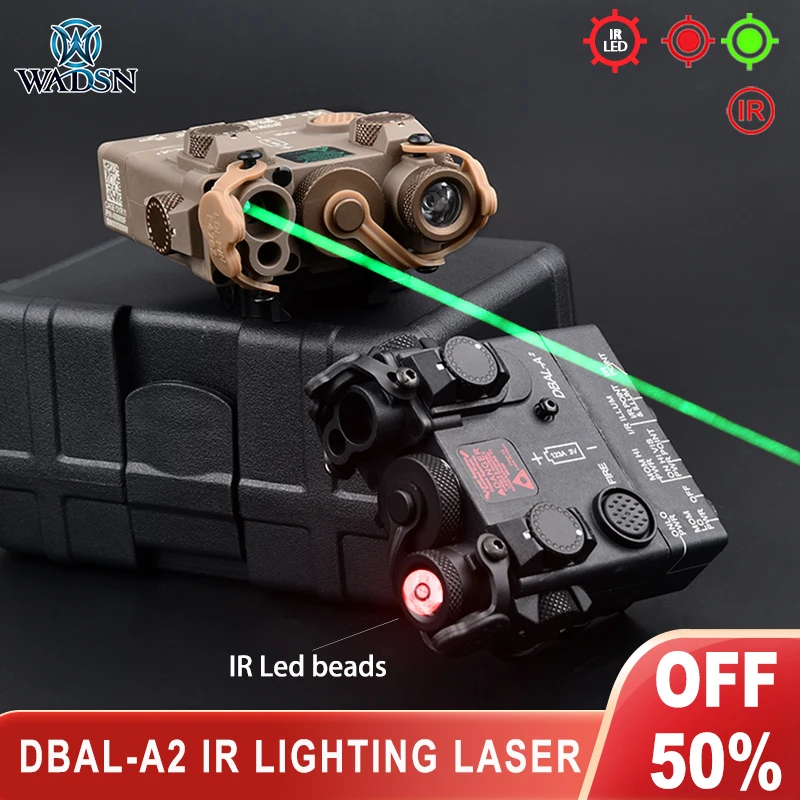 

Wadsn Tactical DBAL-A2 IR Lighting Red Green Laser DBAL Dual Beam Aiming Infrared Sight Airsoft AR15 Rifle Hunting WeaponLight