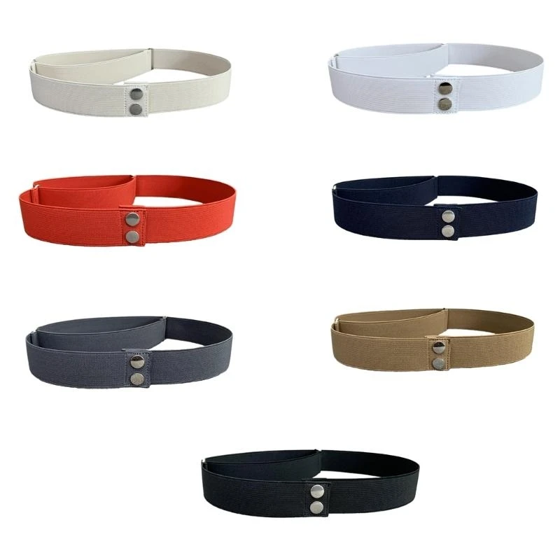 X5XA Fastener Waist Belt Dance Dress Cincher Belt Women Men Pants Jeans Belt