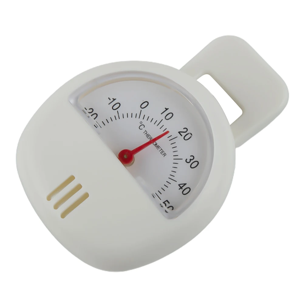 

Indoor Temperature Gauge with Stand and Magnet for Fridge Room Office Garage Shop Analog Display 20-50 C Range ABS Housing