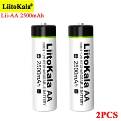 2 szt. Liitokala 1.2V AA 2500mAh akumulator Ni-MH do pistoletu temperaturowego pilot mysz zabawka baterie