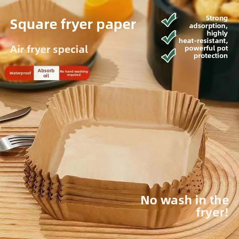 

Air fryer special paper tray, household high temperature resistant mat, food oven baking, silicone oil suction paper