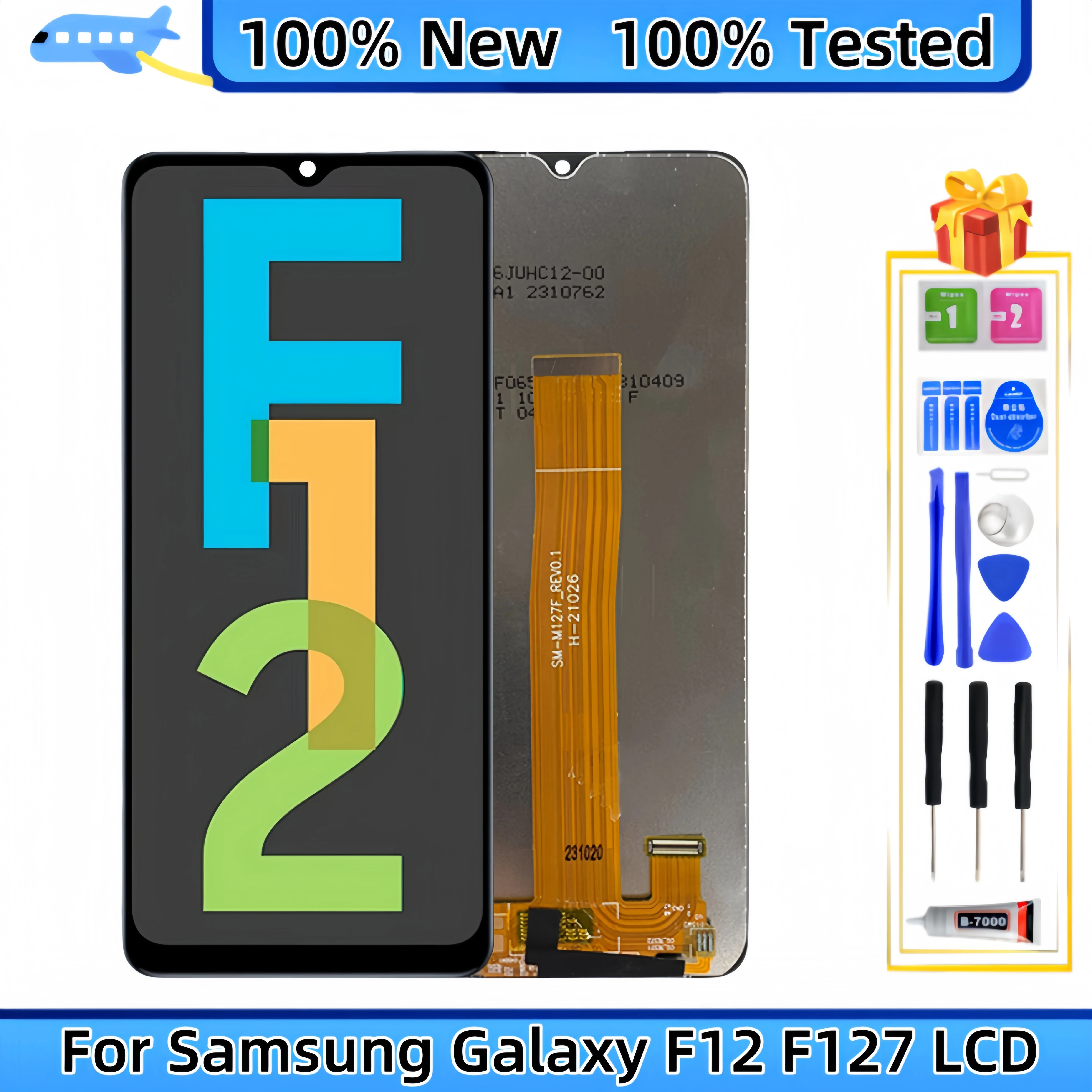 

LCD Display Touch Screen Digitizer Assembly Replacement, Samsung Galaxy F12, F127, SM-F127G, SM-F127G/DS, SM-F127F, SM-F127F/DS