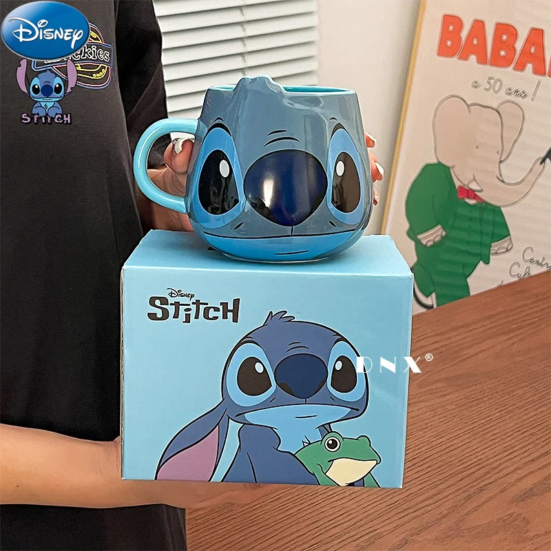 520Ml Disney Accessories Stitch Mug Cup Ceramic Coffee Milk Tea Drinkware Lilo&stitch Birthday Gift Back To School Mug Girl Toy