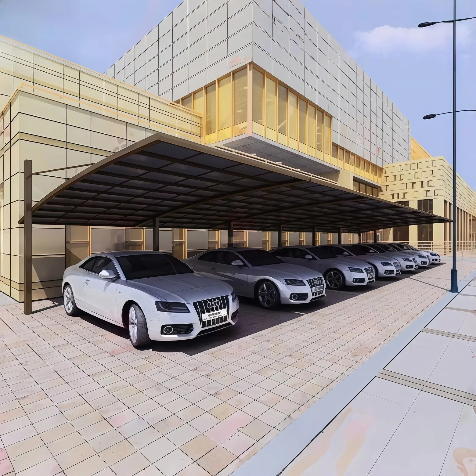 Weatherproof Modern Minimalist Aluminum Alloy Carport Outdoor Parking Shelter Perfect For Residential Appearance Improvement