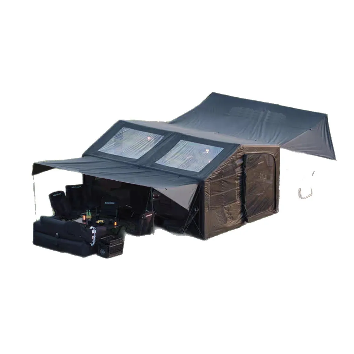 

Inflatable tent outdoor portable overnight bedroom tent titanium vinyl windproof rainproof warm automatic field hut camping