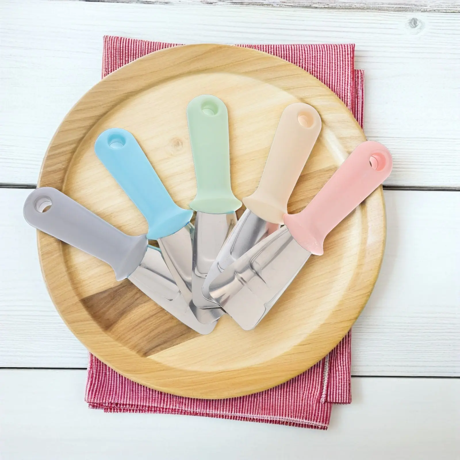 Lot de 5 grattoirs à glace pour congélateur et réfrigérateur, outil de dégivrage ergonomique avec poignée antidérapante en acier inoxydable