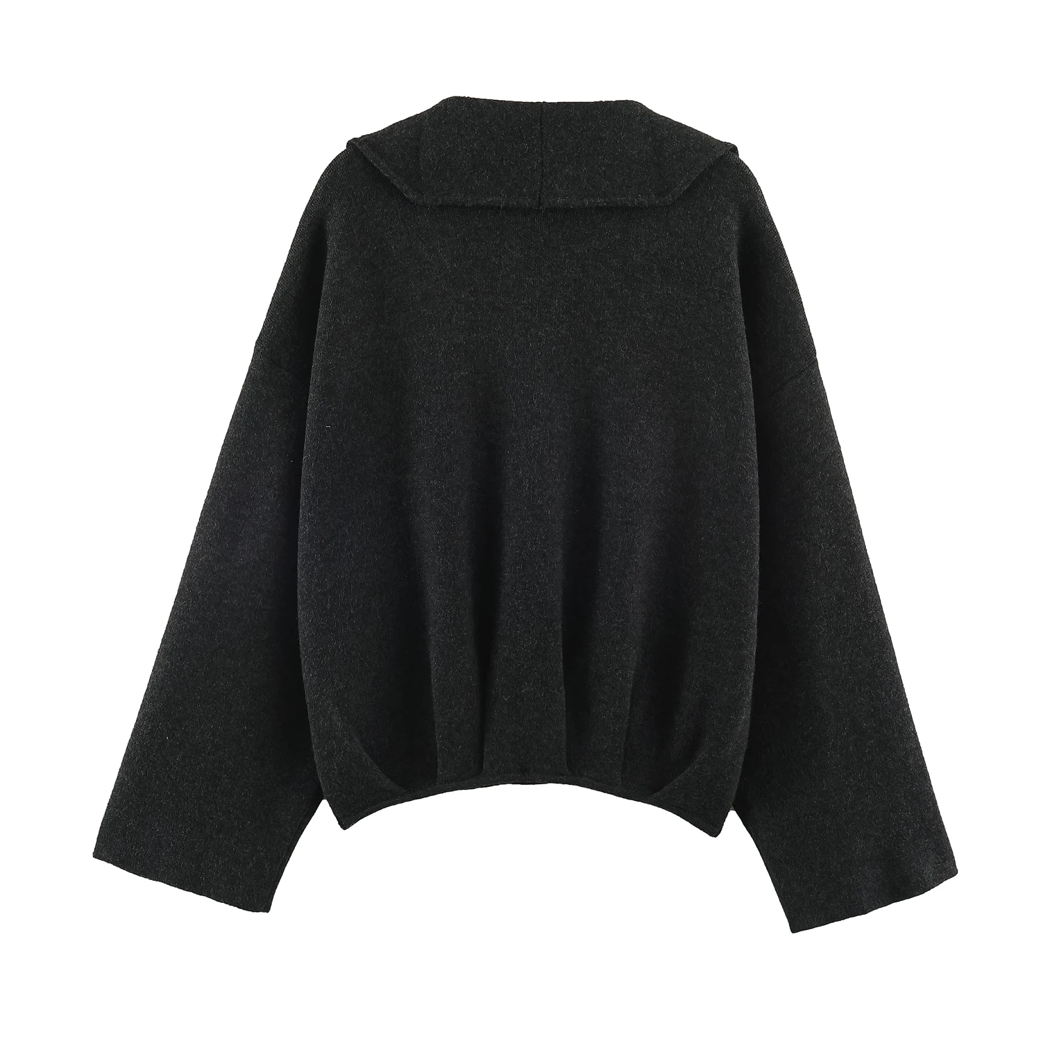 KONDALA Women Fall Casual Knitted Open Front Jacket Elegant Chic Lapel Cardigan 2026 Autumn Trendy Simple Versatile Sweater Coat