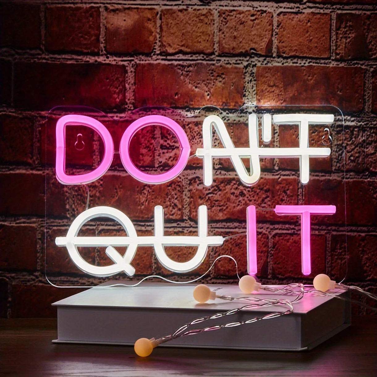 DON’T QUIT Neon Light Sign,Decorations for Home, Man Cave, Gamer Room, Office, Yoga Gym Room, Gifts for Friends Family Kids