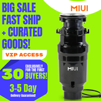 MIUI Continuous Feed Garbage Disposal with Sound Reduction,1/2 HP Food Waste Disposer with Stainless Steel Grinding System