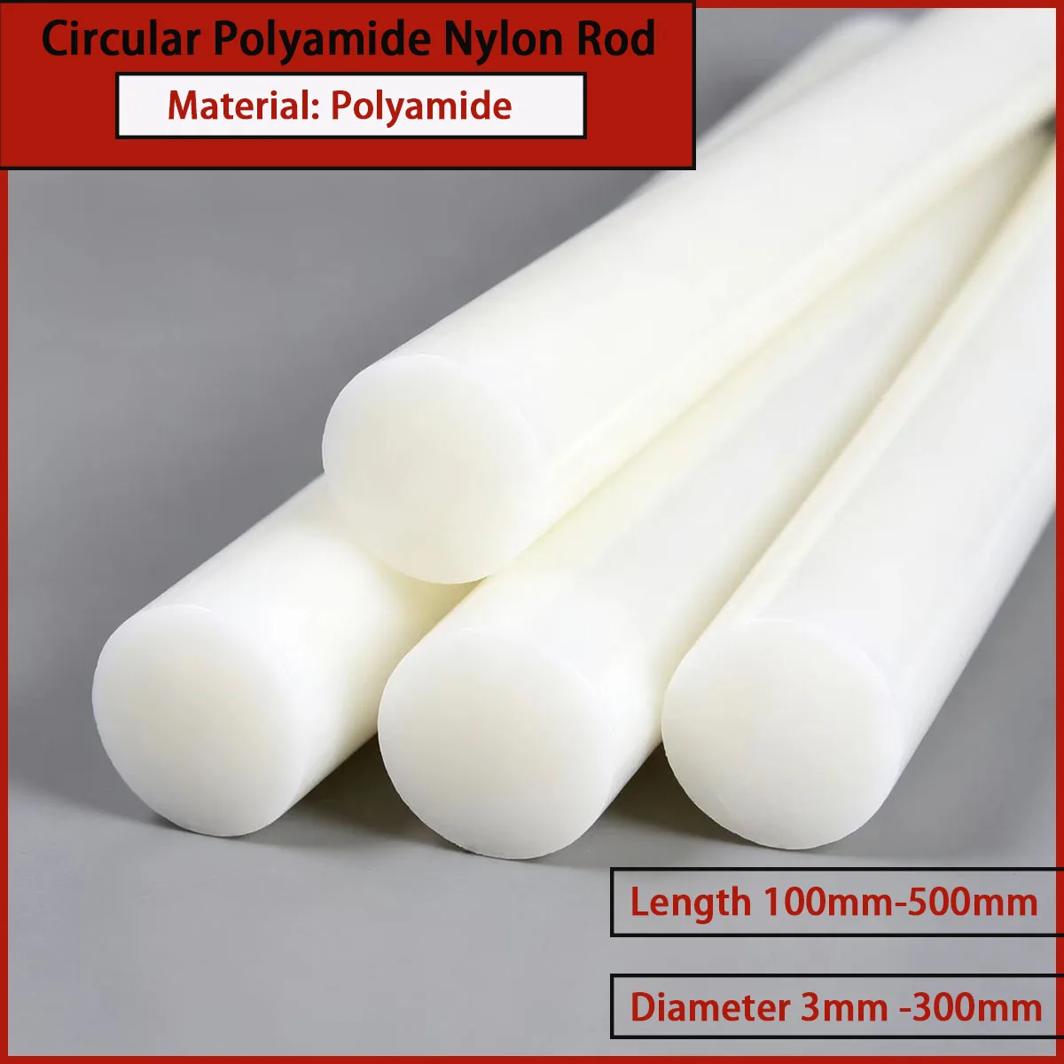 Diameter 3mm-300mm white polyamide nylon rod suitable for a wide range of scenarios