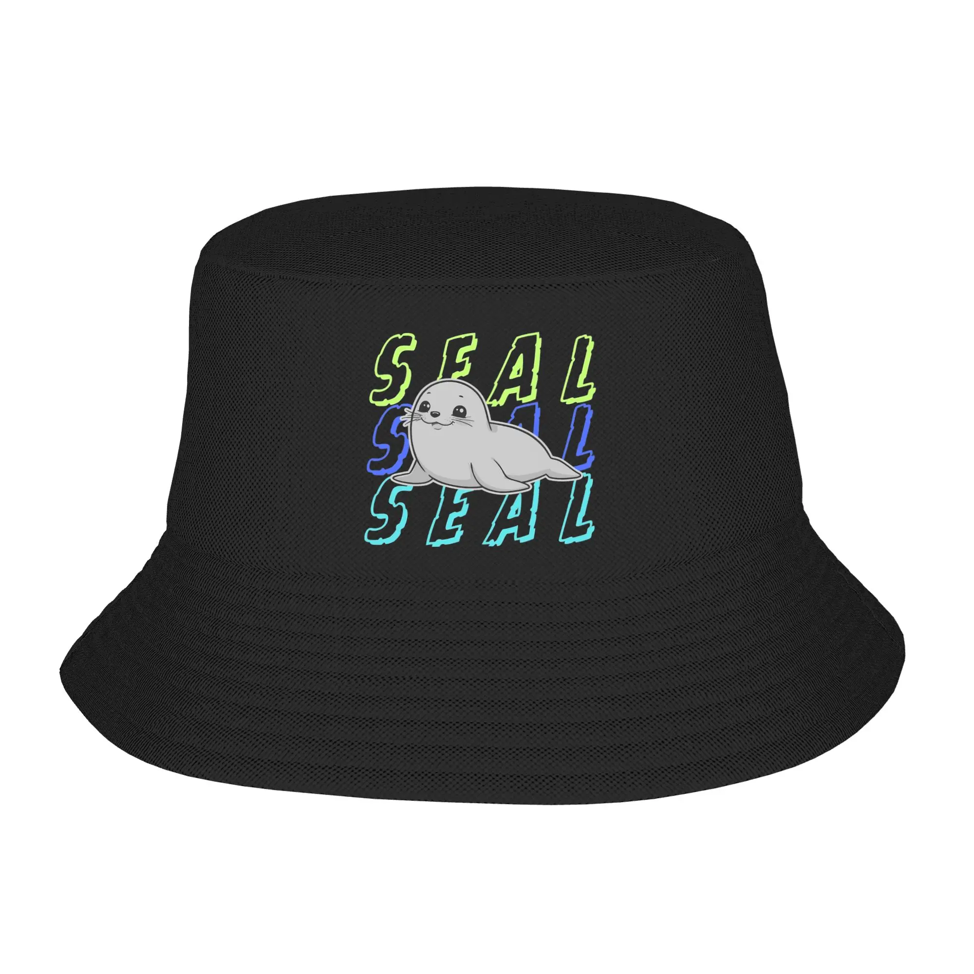 Summer Panama Cap Little Neil the Seal for Men Women Fisherman Cap Bucket Hat Outdoor Fisherman Hat
