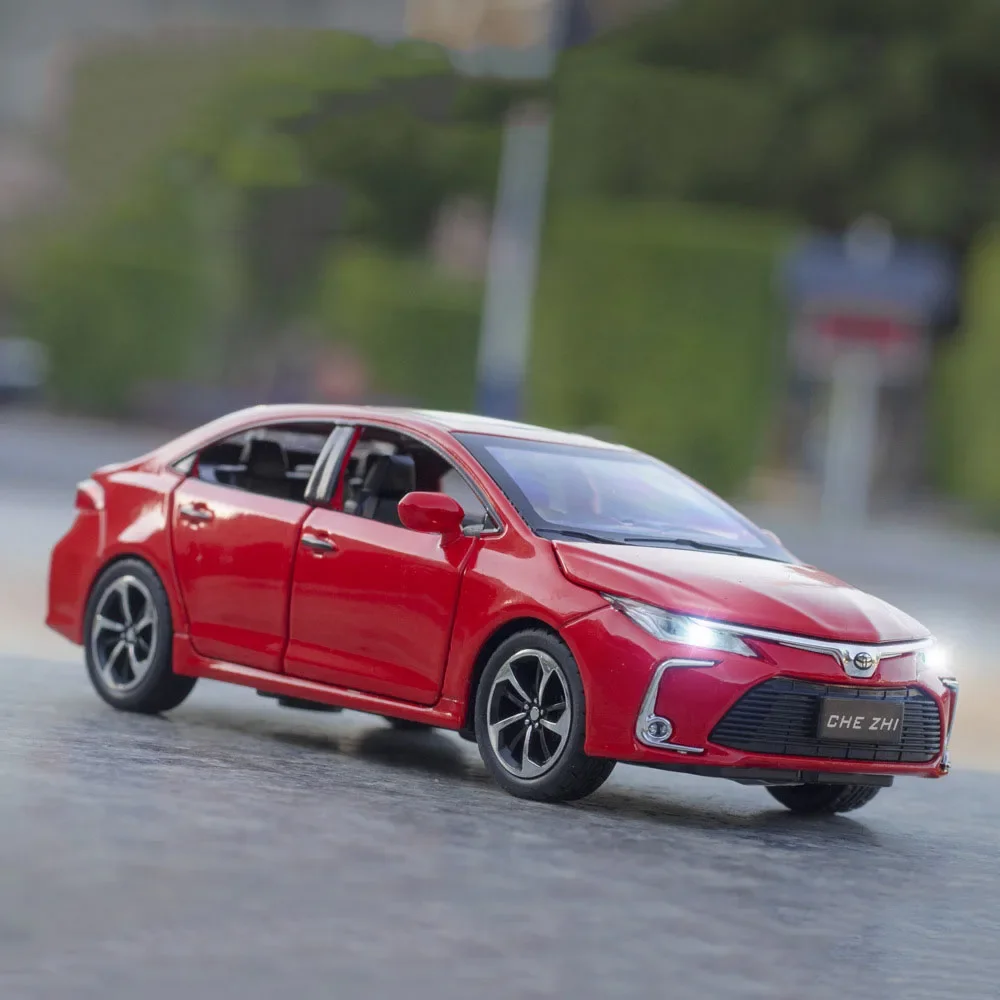 Toyota CorTrustToy-Voiture l'inventaire en alliage moulé sous pression, son et lumière, côtes arrière, 6 portes ouvertes, collection de jouets, cadeau pour enfants, 1:32