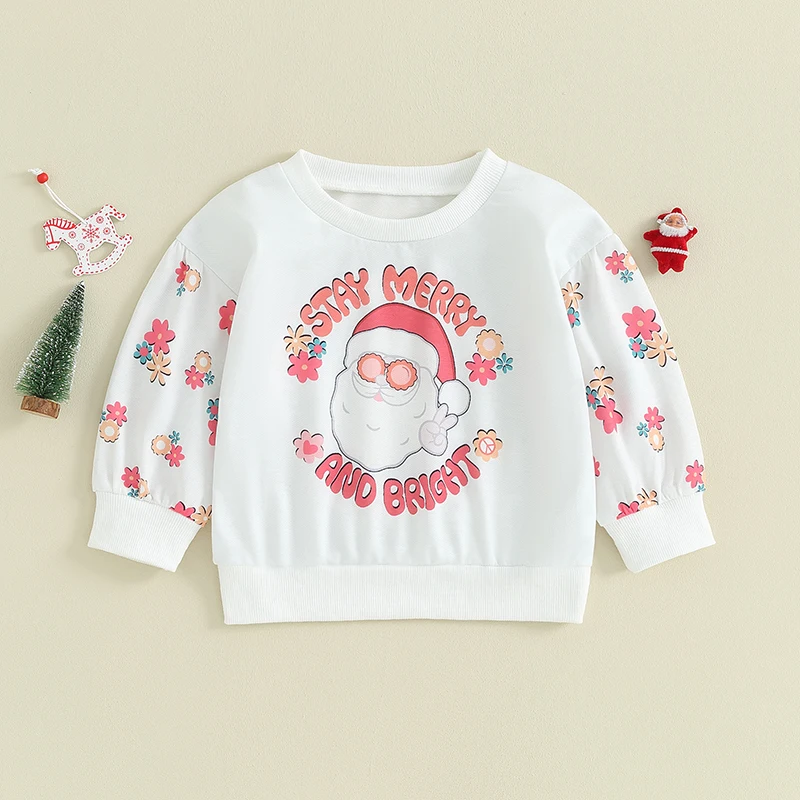 

Children s Christmas Sweaters Santa Reindeer Design Crew Neck Long Sleeve Jumpers Kids Winter Tops for Toddlers