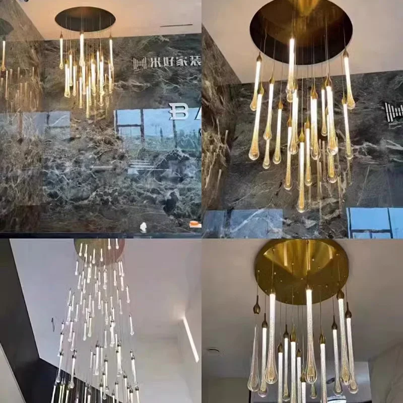 Nordic modern crystal chandeliers LED ceiling lamps Bedside hanging lighting stairs, living room, kitchen, bedroom ceiling home