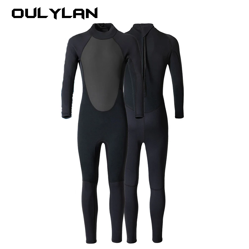 

3mm Men's Neoprene Wetsuit Full Body Black Diving Suit Long Sleeve Snorkeling Surfing Suit Professional Scuba Dive Clothes