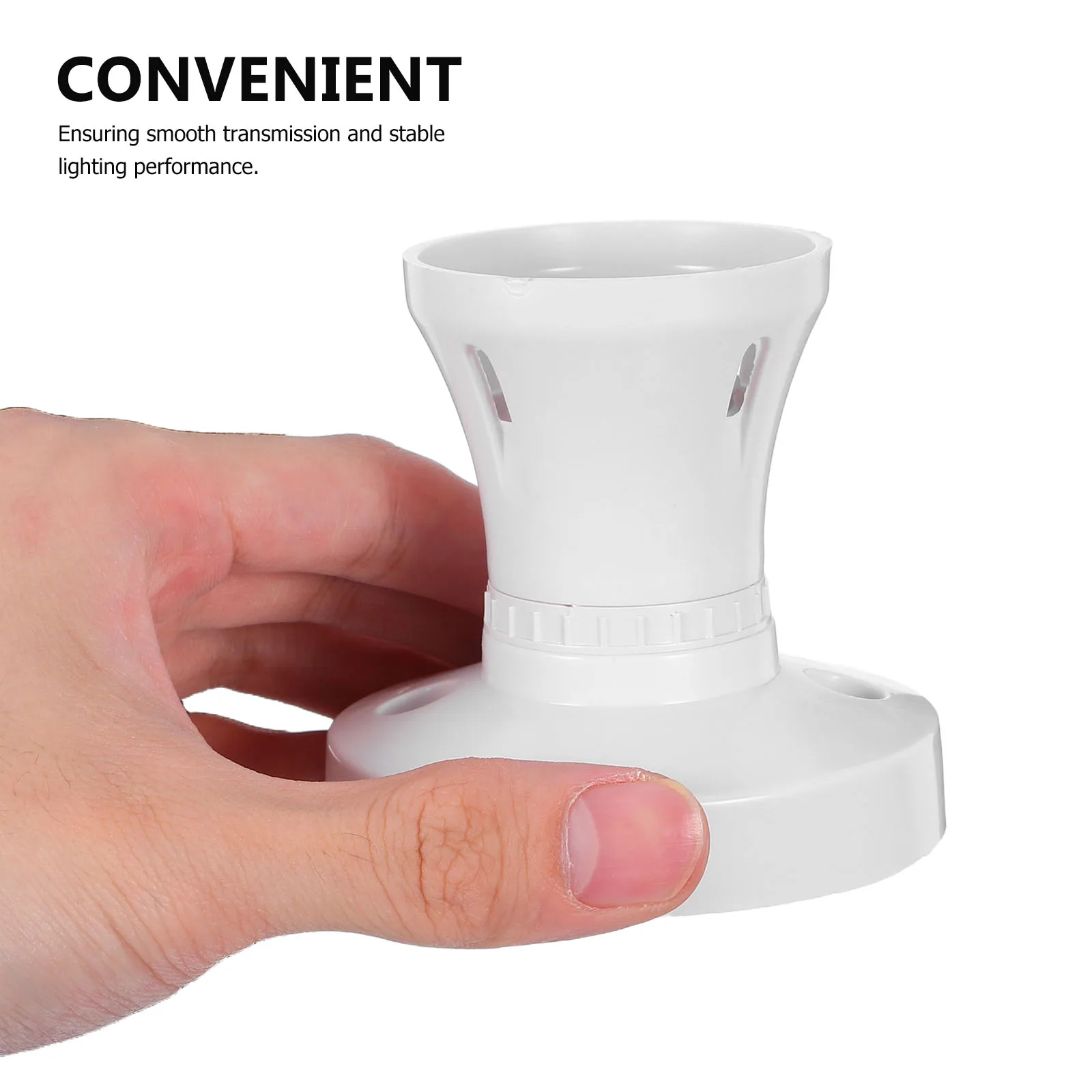 

2Pcs Energy Saving Lamp Holder E27 Screw Base Bakelite Shell Heat Resistant Light Socket for LED Bulb Replacement Indoor