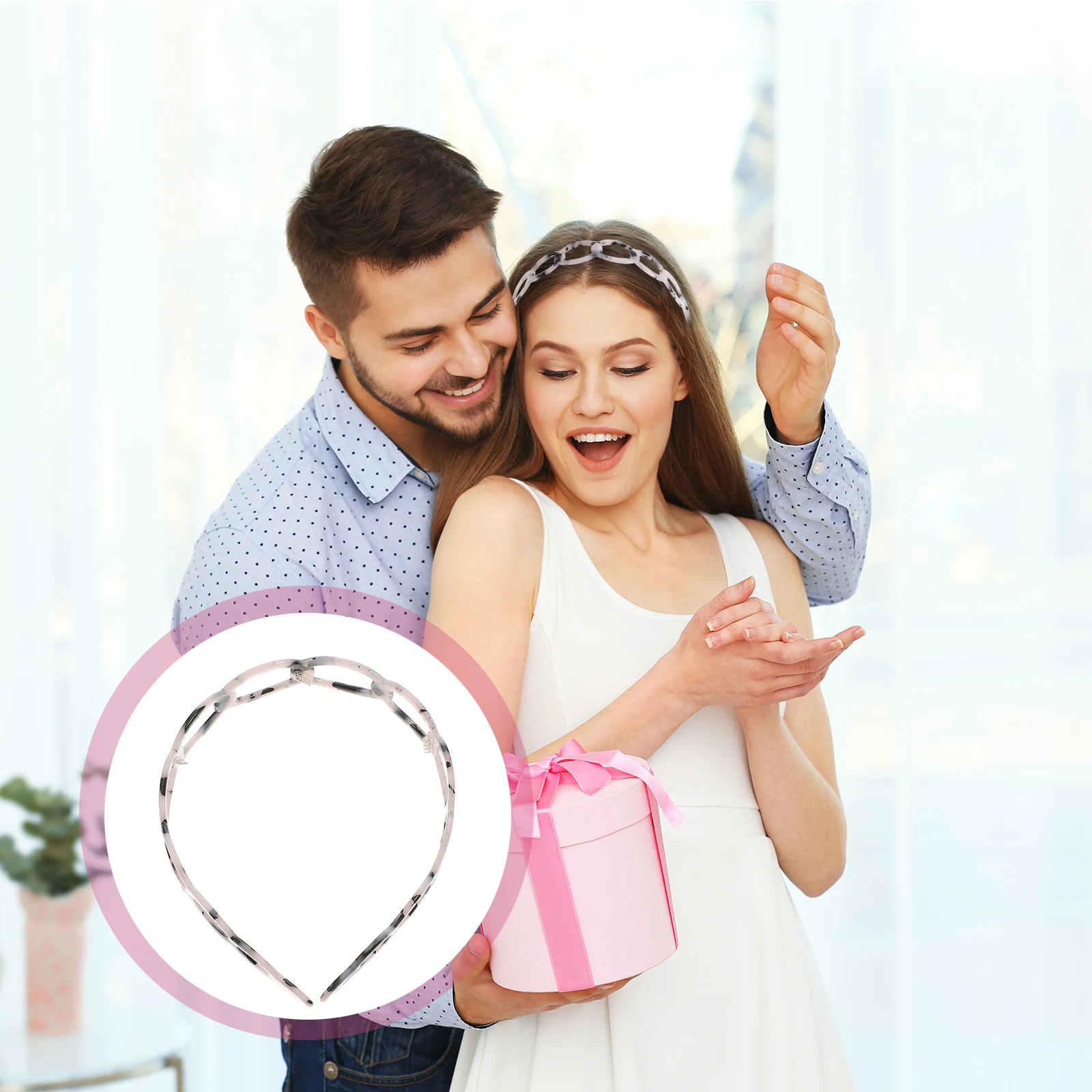 

Retro Tortoiseshell Hairbands Acetate Sheet Pins Cute Elegant Non Slip Headband Shower Headdress Daily Party Accessories