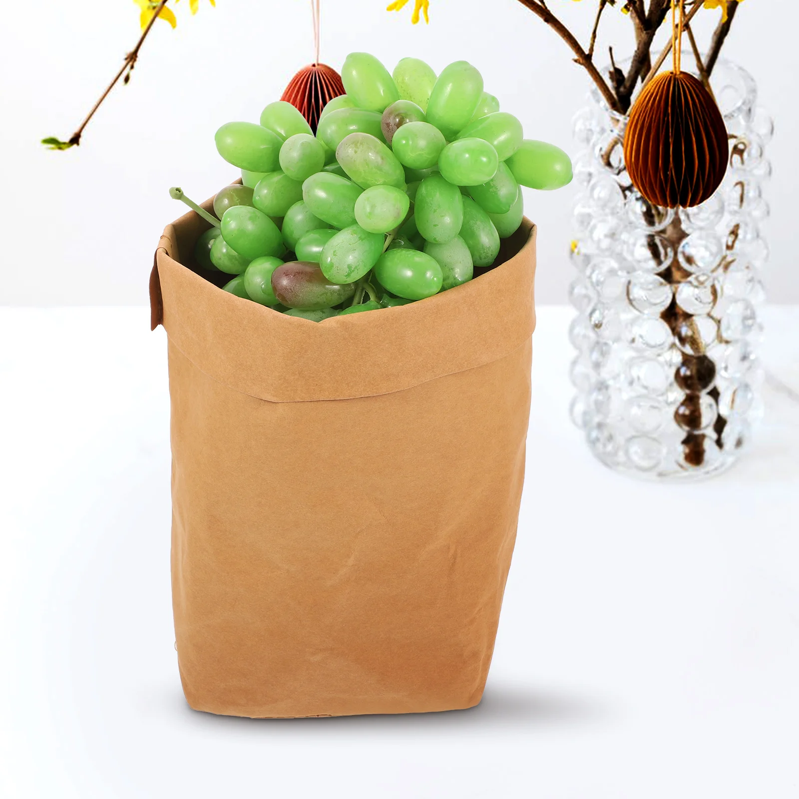 

Kraft Paper 12x12 Brown Reusable Paper Bags For Bread Food Storage Pouches for Bread Fruits Sandwich Snacks Grocery Packaging