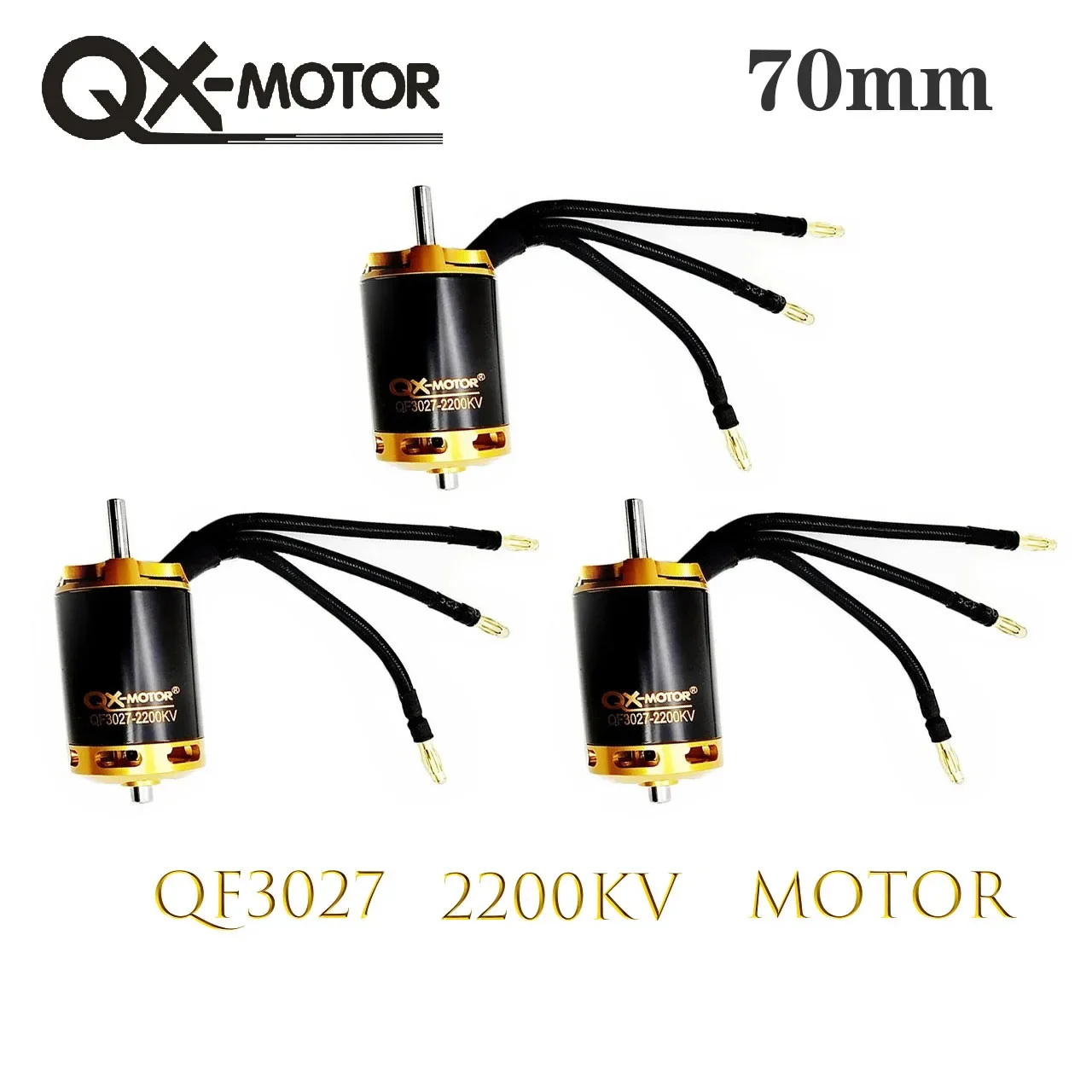 QX-Motor 70mm EDF 12 Blades Ducted Fan QF3027 -2200kv CW  CCW Brushless Motor for Remote Control Toy Parts