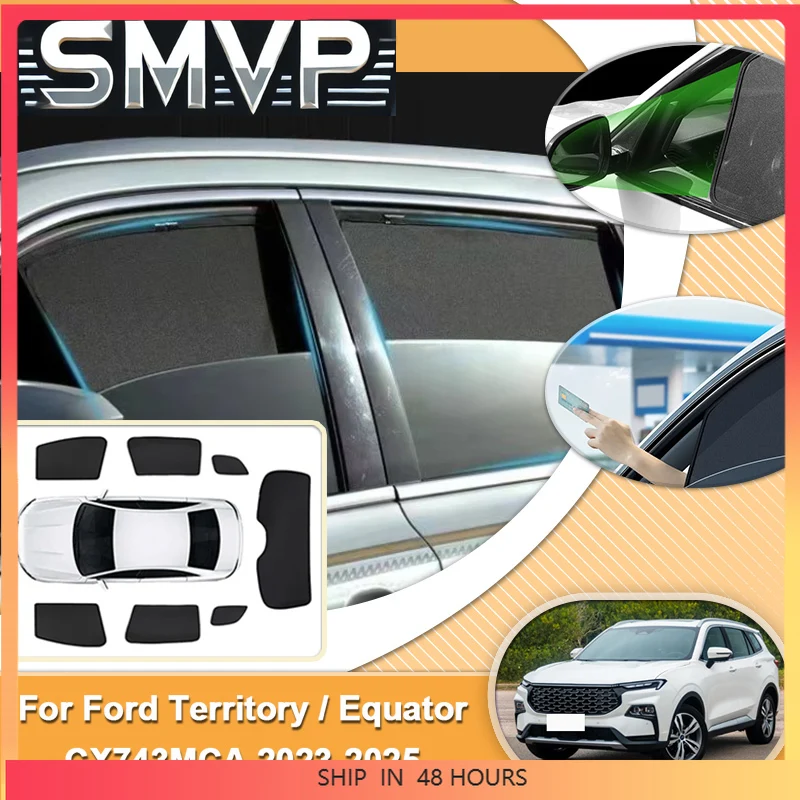 

New For Ford Territory Accessories 2025 Equator Sport CX743MCA 2024 2023 Car Mesh Sunshades Curtain Window Covers Sun Shades Too