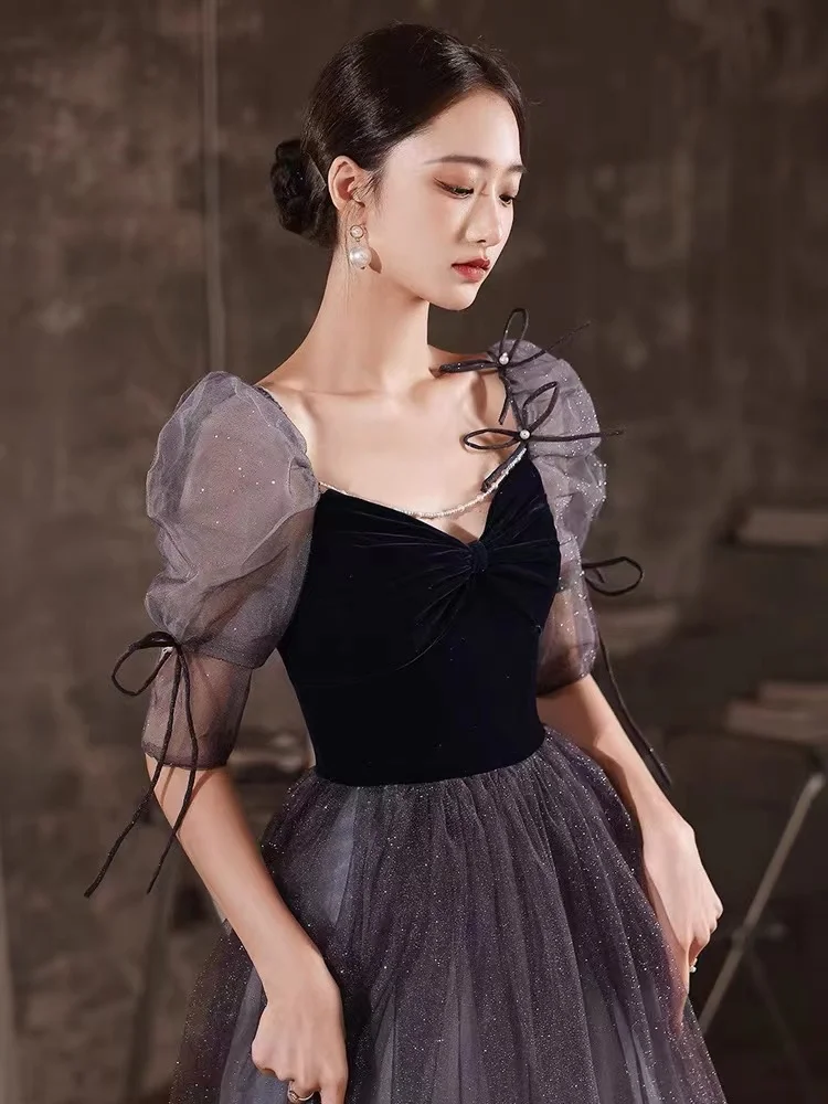 Vestidos Retro De media manga para celebridades, elegante vestido De fiesta De noche con escote en forma De corazón hasta el suelo brillante, Vestidos De Fiesta