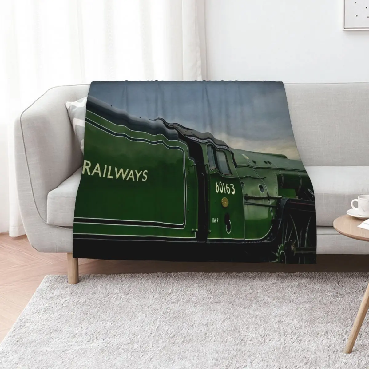 Tornado 61063 Steam Locomotive Throw Blanket sofa bed Soft Plaid Flannels decorative christmas gifts cosplay anime Blankets