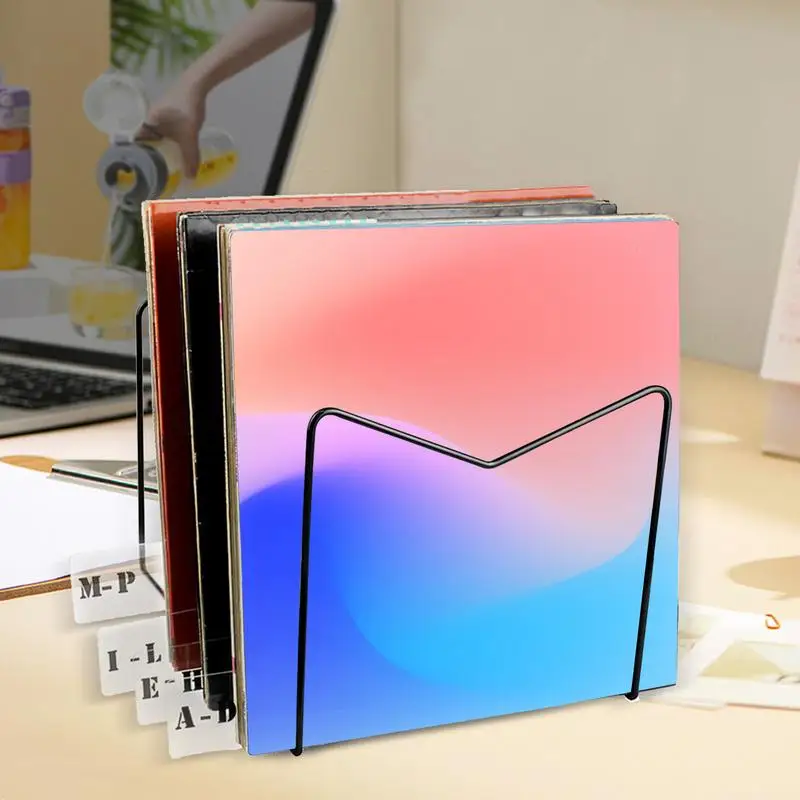 ตัวแยกบันทึก6ชิ้นตัวแยกการ์ดเรียงตามตัวอักษรตัวแยกที่วางบันทึกคู่มือแบ่งสื่ออะคริลิกสำหรับบันทึก