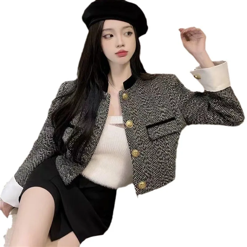 Giacca in Tweed Effetto Vissuto da Donna per Escursionismo, Attività all'Aperto, Trekking, Pesca, Antispruzzo, Impermeabile, Leggera, Aderente, Delicata