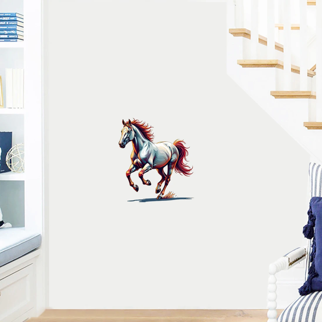 Three Ratels CG253 Running horses, animal art wall stickers for home decoration computer decals car body stickers