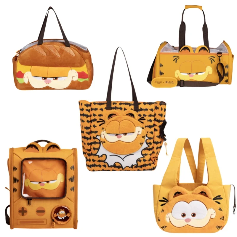 Garfield Show Shoulder Bag Cat and Dog Backpack Pet Bag Capsule Travel Nest Portable Shopping Large Capacity Cartoon Package