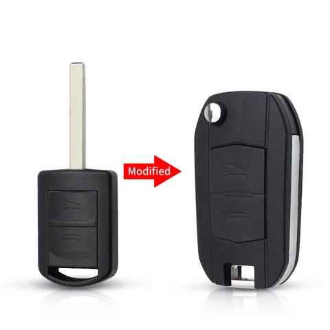 Корпус автомобильного ключа KEYYOU, модифицированный для Vauxhall Opel Corsa C Combo Tigra Meriva Agila, брелок с 2 кнопками, чехол с дистанционным откидным необрезанным ключом