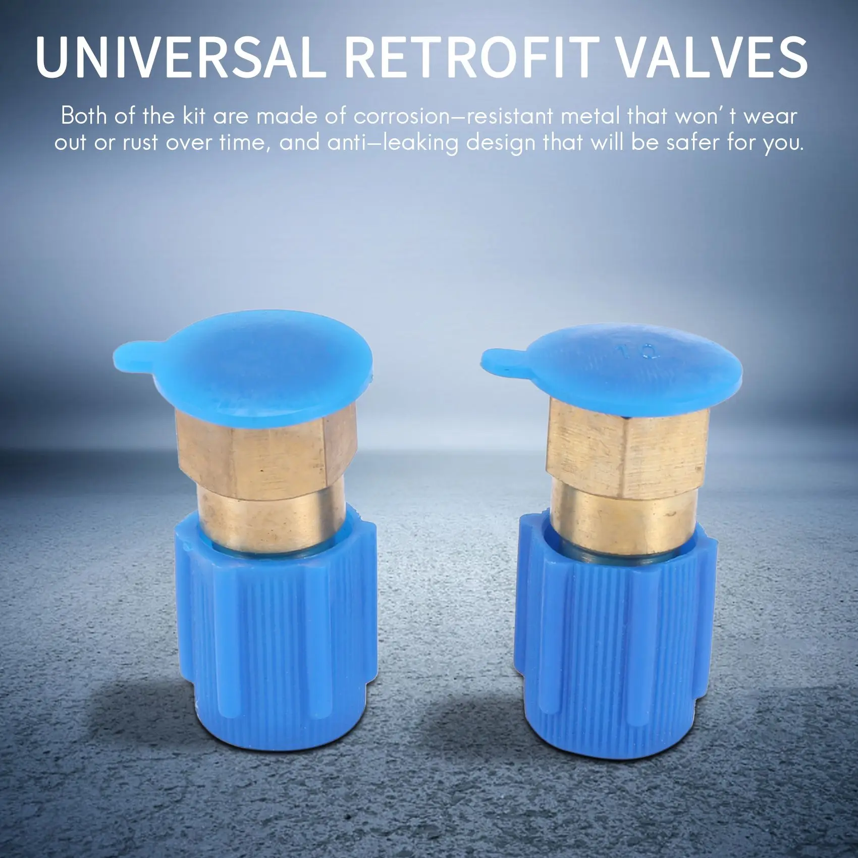 

2 Sets Air Conditioning Retrofit Valve with Dust Cap Converts R12 to R134A Piercing Tap Valve Replace Auto Accessories