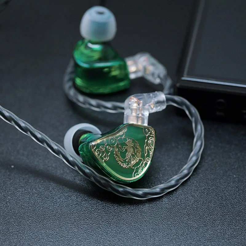 Imagem -04 - Fone de Ouvido Verde Tangzu Wan Microfone com Plugue de 35 mm Iem 10 mm Driver Dinâmico Música Hifi Fone de Ouvido com 078 mm Pinos Cabo Swappable