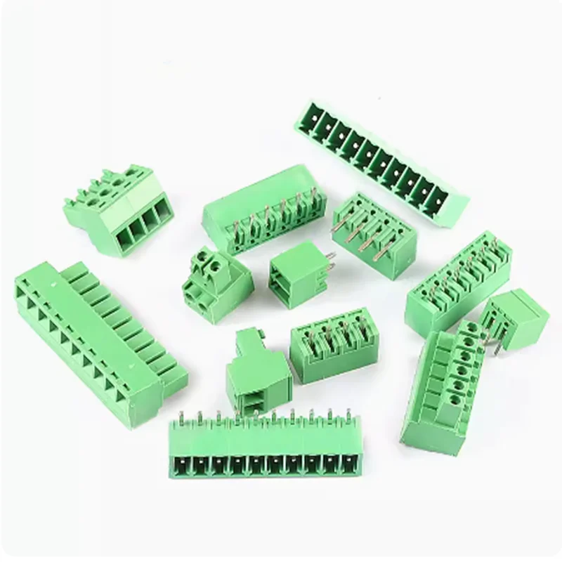 5pairs 15EDG 3.5mm PCB Screw Terminal Block 2-12Pin Male Plug Female Socket Pin Header Wire Connector