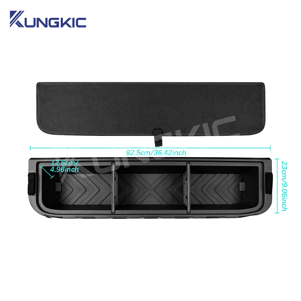 For Suzuki Jimny JB74 JB64 2019 2020 2021 2022 2023 2024 2025 3-Door Trunk Storage Box with Lid Storing Channel Auto Modified view 2