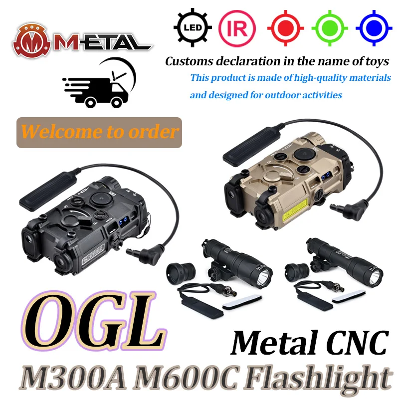 

wadsn 2025 Eotec OGL Metal IR Sight Aiming Green Blue Indicator LED White Scout Light Surefire M300 M600 Hunting Flashlight