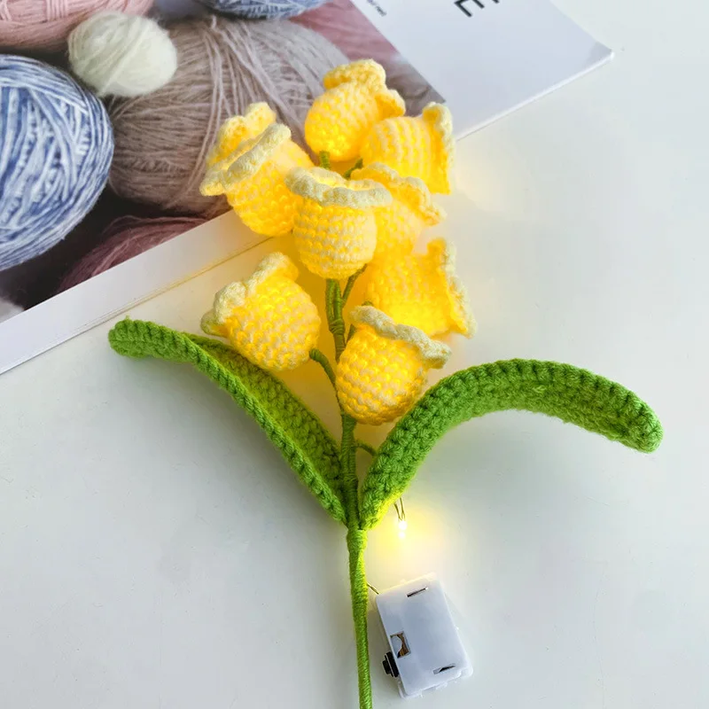 Creative Hand-woven Simulation of Lily of The Valley DIY Bedroom Night Atmosphere Lamp Birthday Festival Gift