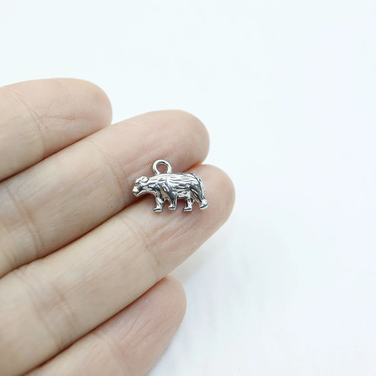 5 قطع يلقي الفولاذ المقاوم للصدأ الحيوان الأزياء والمجوهرات الإكسسوارات سحر DIY الحرفية PVD فراغ لوحة للماء مضاد الأرجية