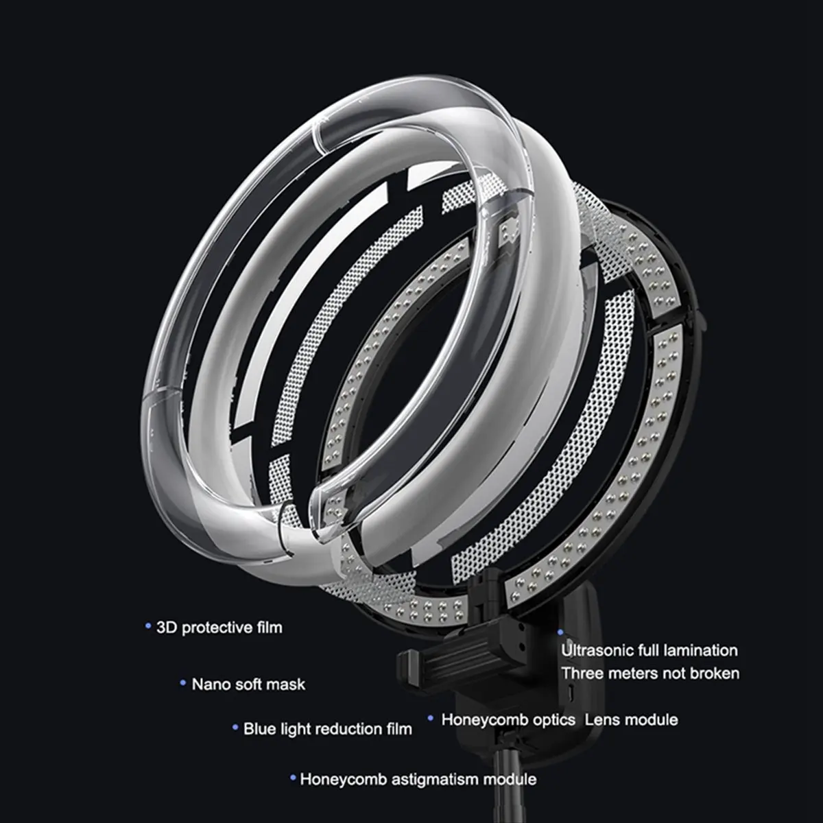 10 Inch Mini Portable LED Ring Fill Light Tripod Desktop Adjustable Remote Control Lamp for Live Streaming Pink