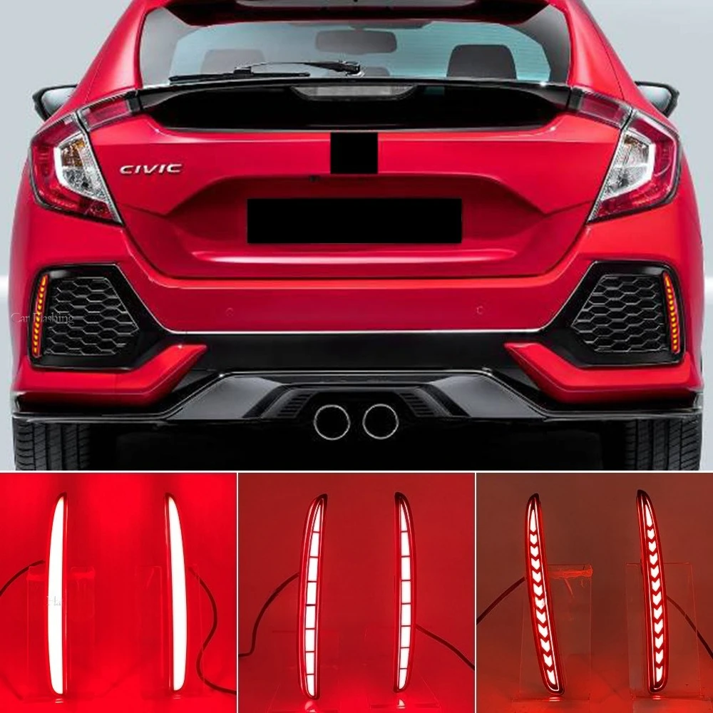 Suitable for Honda 10th generation hatchback Civic typer rear bar light brake light LED flow signal TR