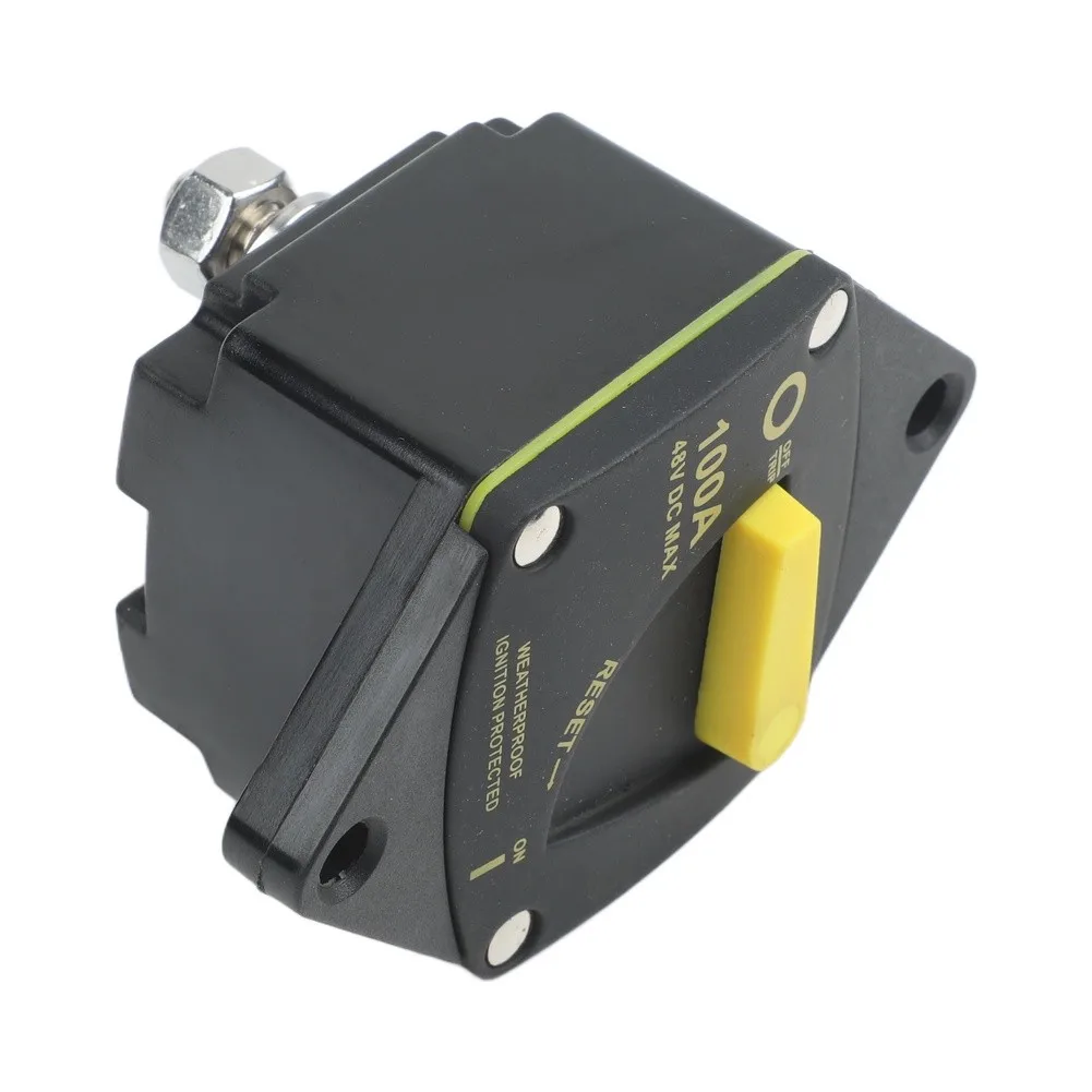 Automotive Settings 100A Circuit Breaker Low Voltage Breaker 78*56*60 Mm 78*56*60 Mm Bakelite Shell For 12-48V Systems
