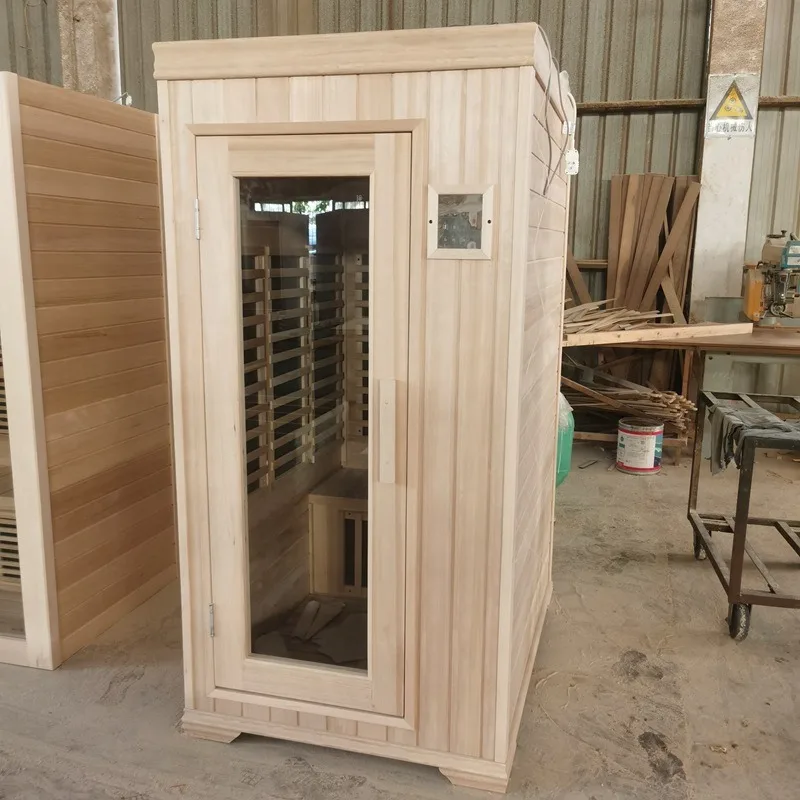 Customization Hot Selling Traditional Wood Steam Sauna Room for 2-4 Person with Shower Function