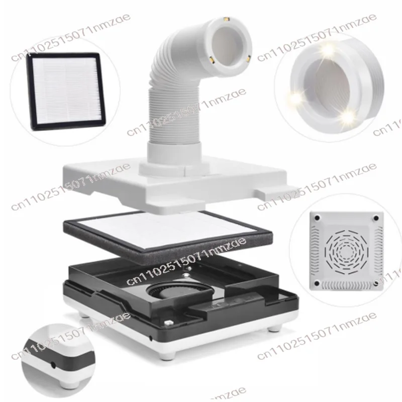 Strong Suction Extractor Desktop Dust Collector for Dental Labatory High Power 60W Dental Laboratory Vacuum Cleaner