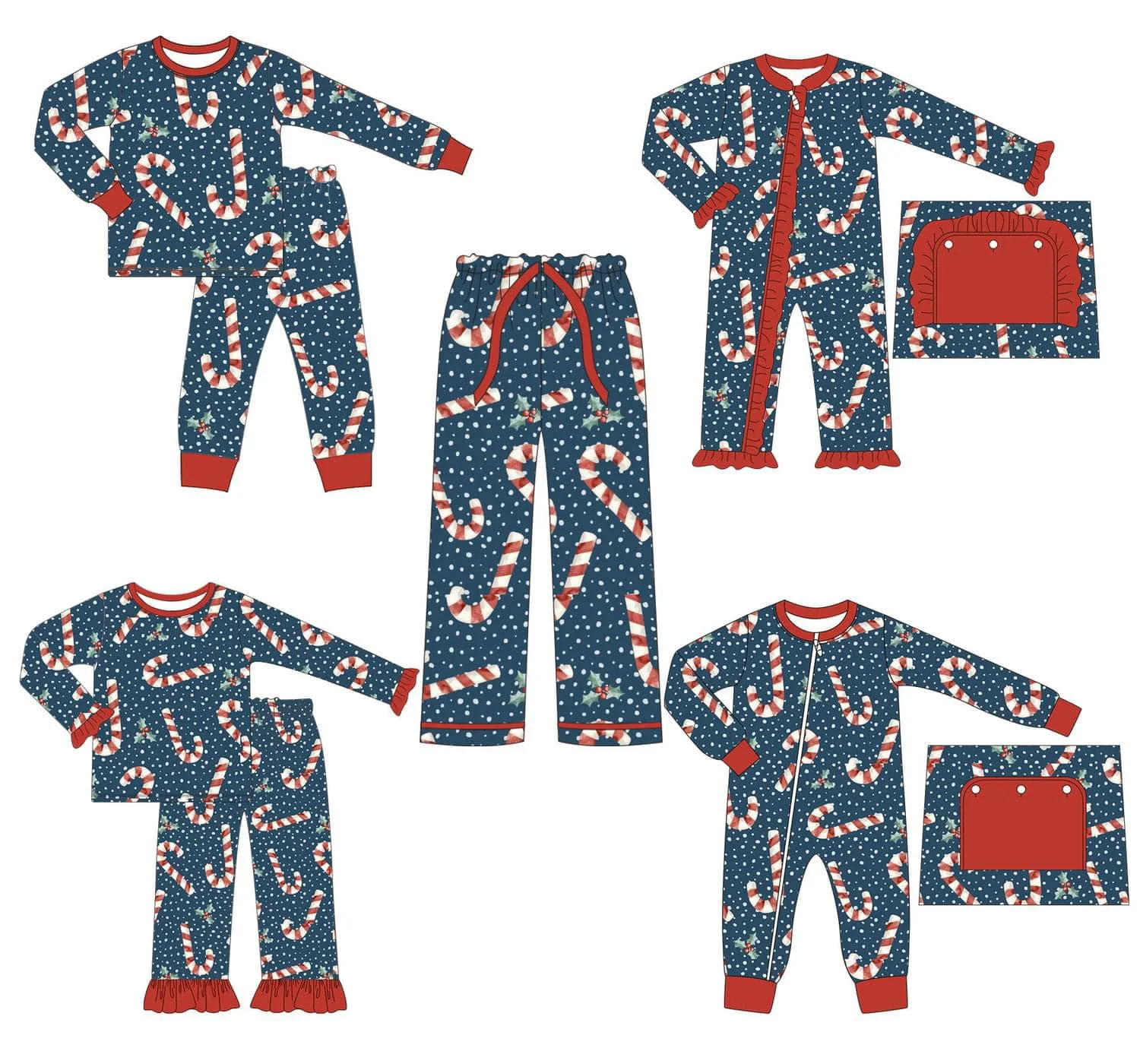 

Christmas clothes Toddler Girl Clothes Baby Boy Clothes Candy Patterns Long Sleeve Long Pants Sets Kids Pajama Sets Rompers