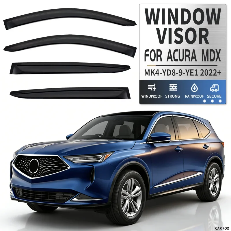 4Pcs Window Visor For ACURA MDX MK4 YD8 YE1 2022+ Weathershield Sun Rain Deflector Guard Car Window Deflector